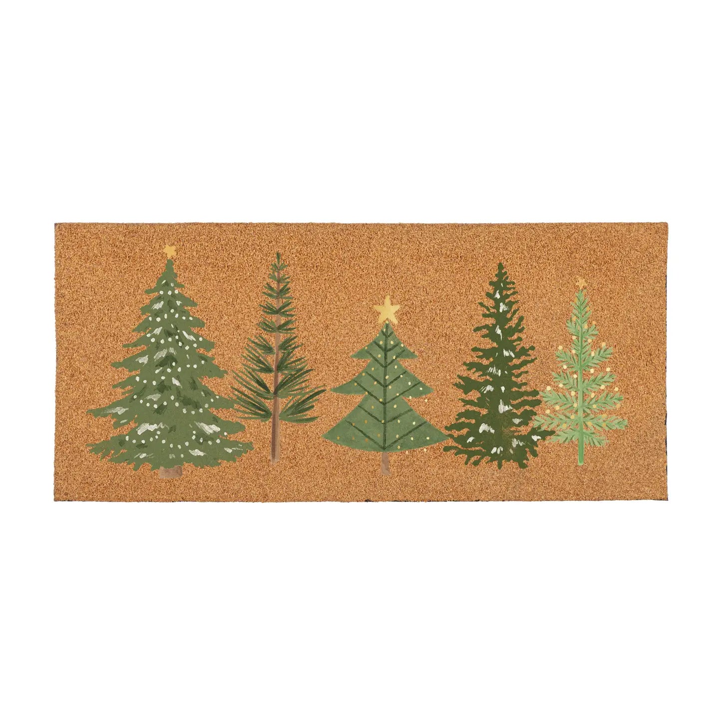 Shades of Green Flocked Coir Sassafras Mat
