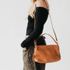 Harper Hobo Woven Shoulder Bag: Brown