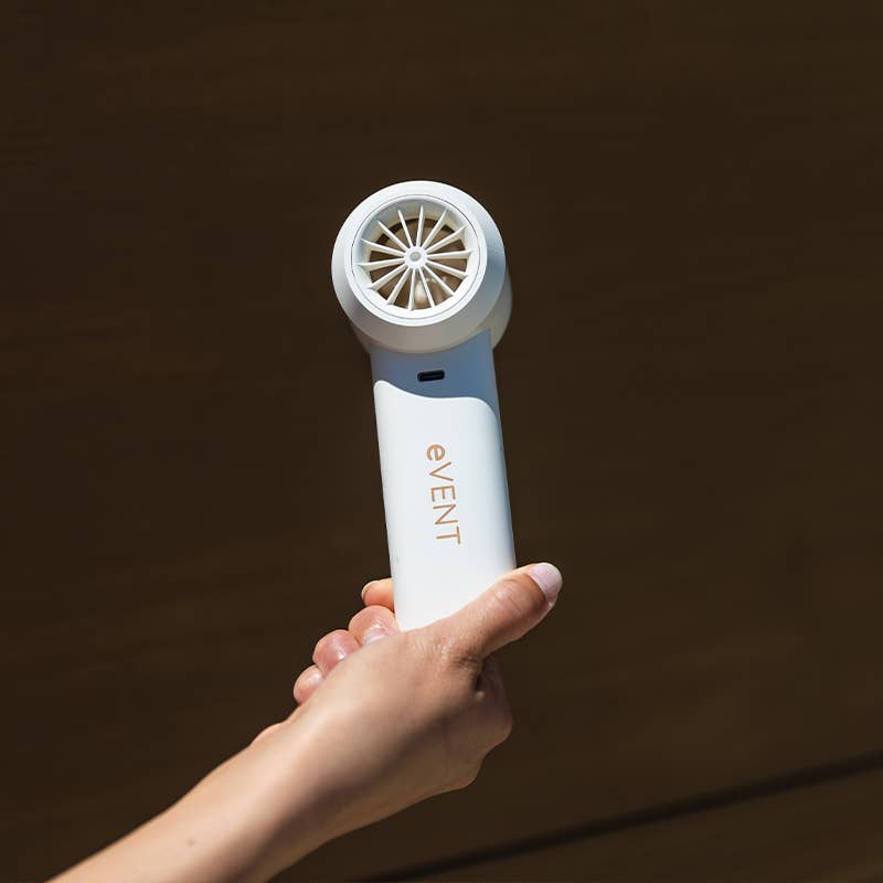 EVent Rechargeable Handheld Fan with Cooling Plate-Gray