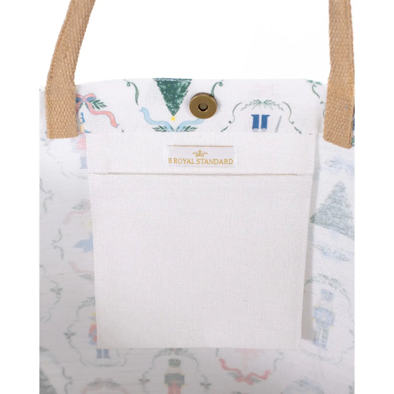 Nutcracker Waltz Juco Carryall Tote White/Multi 22x19x8