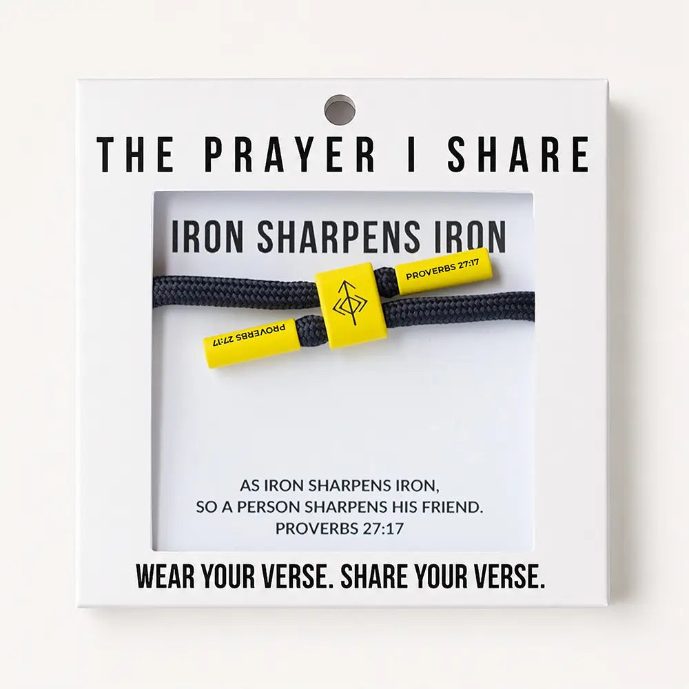 Iron Sharpens Iron Cord Christian Bracelet