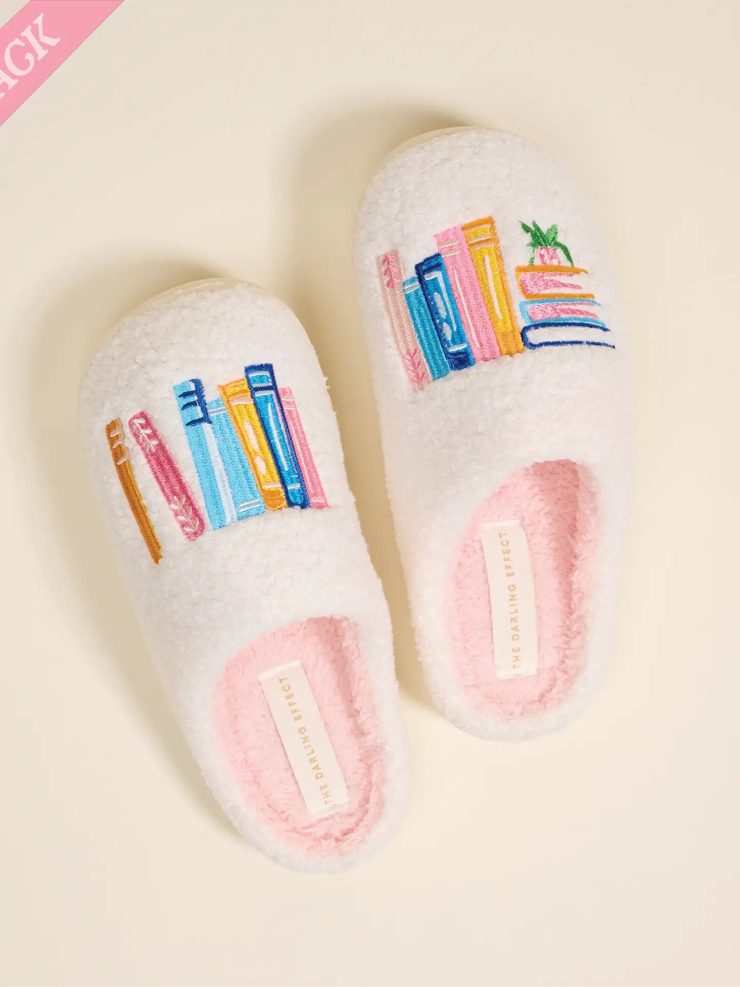 Book Nook Fuzzy Slippers