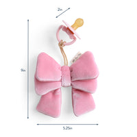Bitzy Pal Natural Rubber Pacifier & Plush: Bow