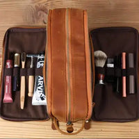 Men's Waterproof Leather Toiletry Bag