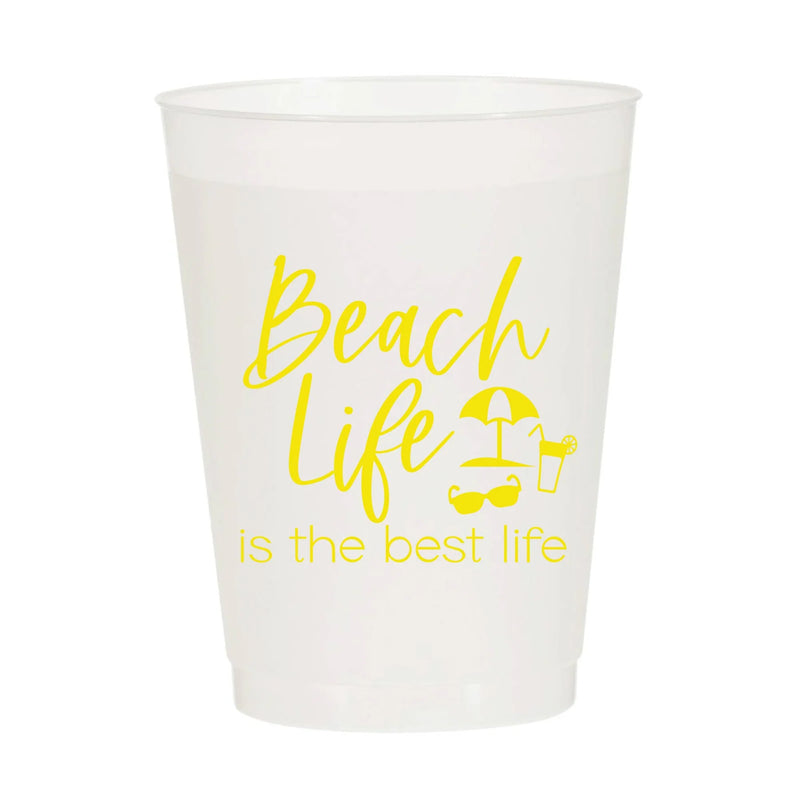 Beach Life Is The Best Life Frosted Cups