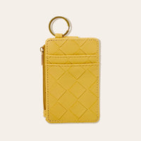 Woven Keychain Wallet-Mustard