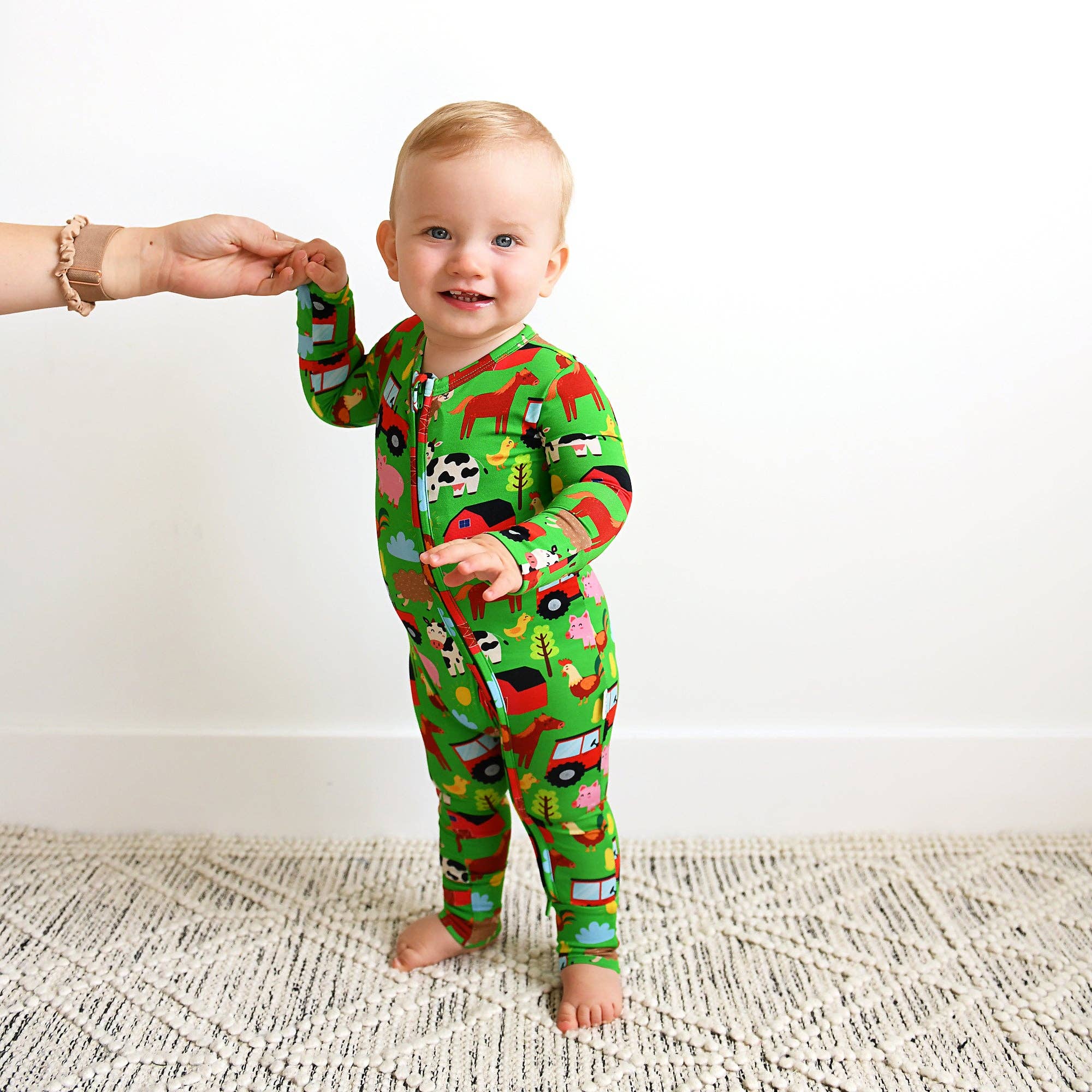 Tanner Farm Animal Zippered One-Piece