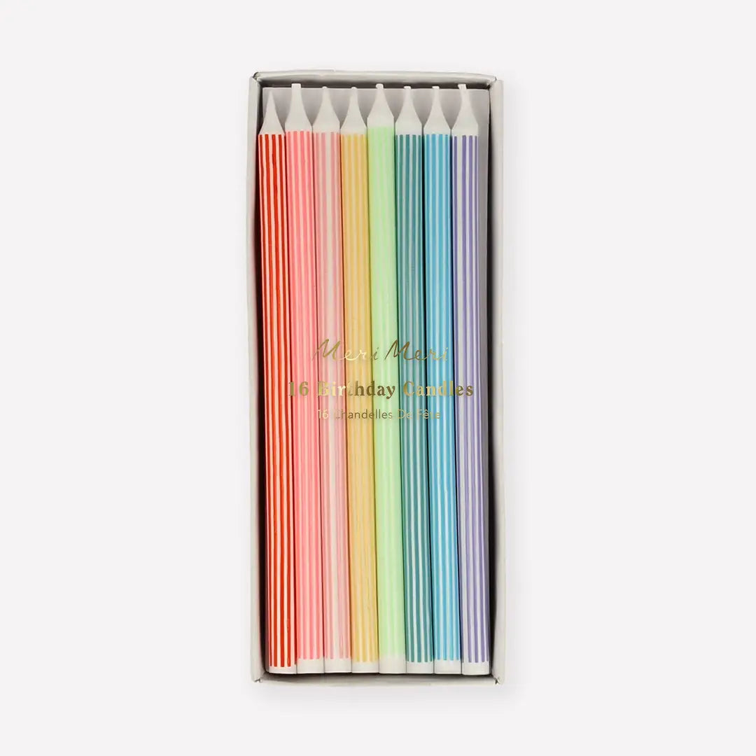 Mixed Striped Candles
