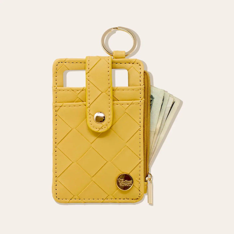 Woven Keychain Wallet-Mustard