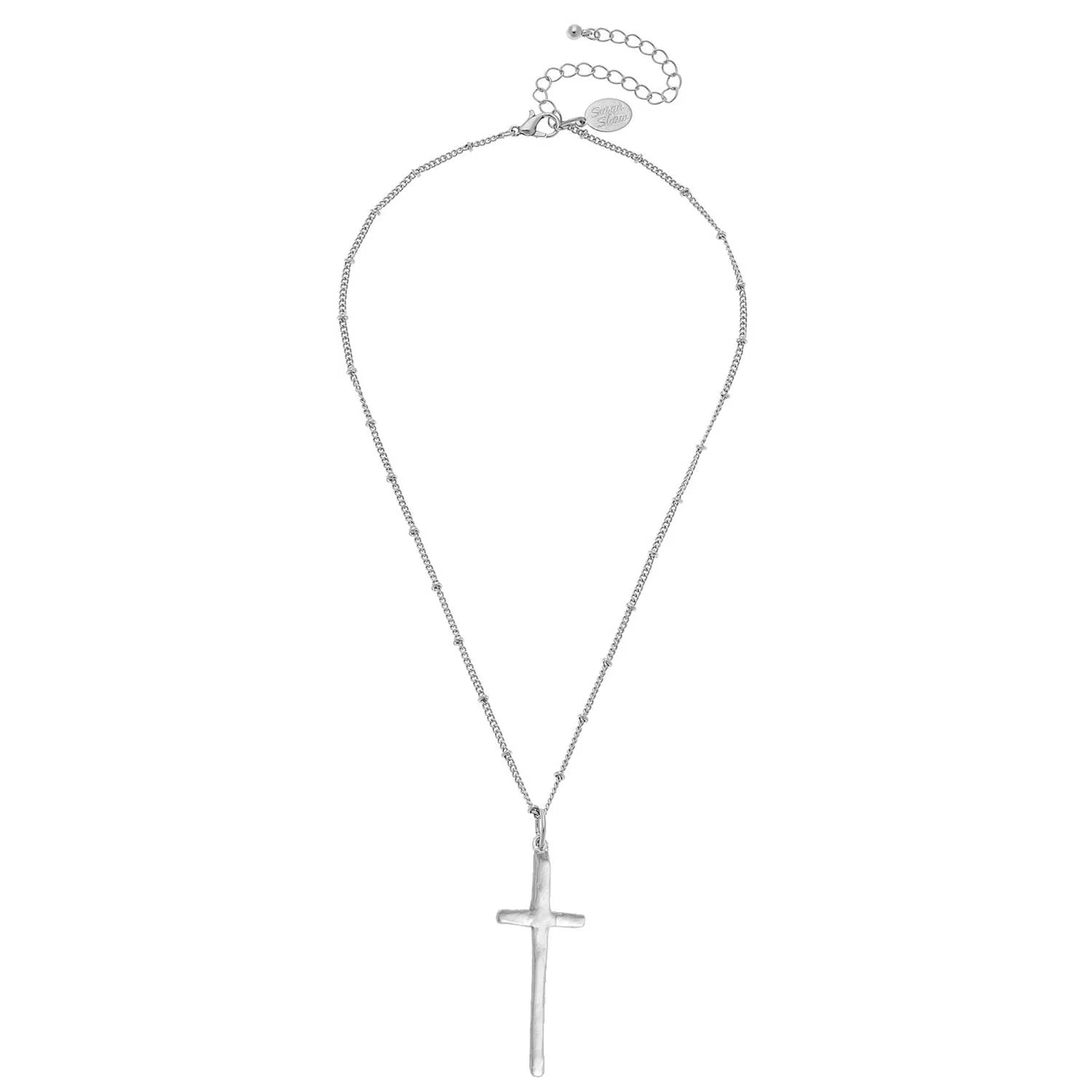 Silver Dainty Cross Necklace