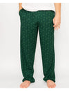 Men's Woodsy Deer Sleep Pants Hunter Green/Dark Green