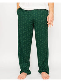 Men's Woodsy Deer Sleep Pants Hunter Green/Dark Green