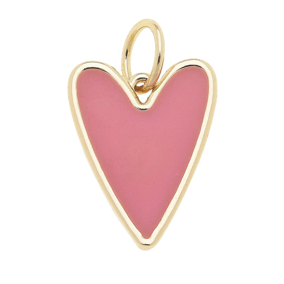 Heart Enamel Charm in Pink