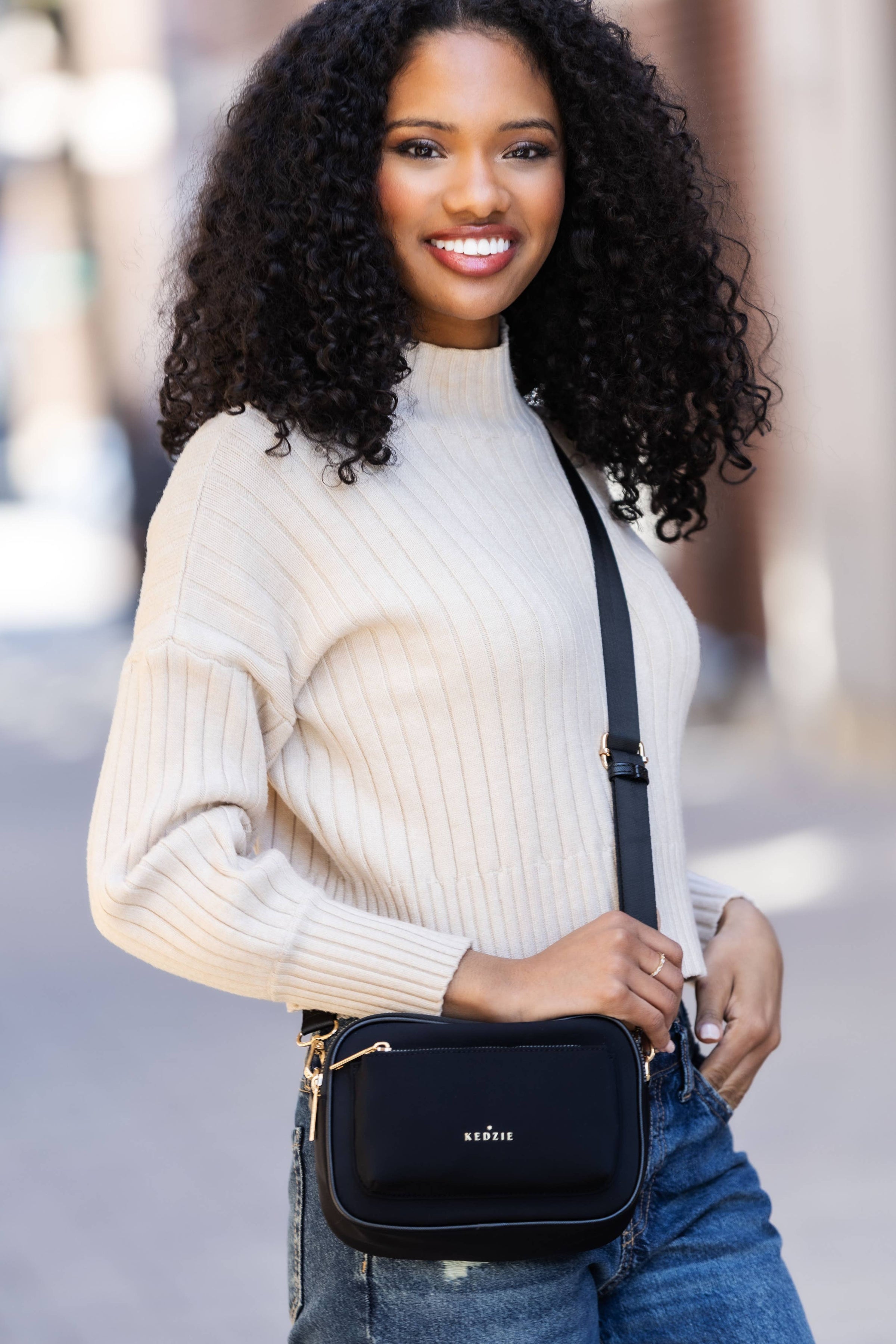 Kedzie Sloane Crossbody Open Stock: Navy
