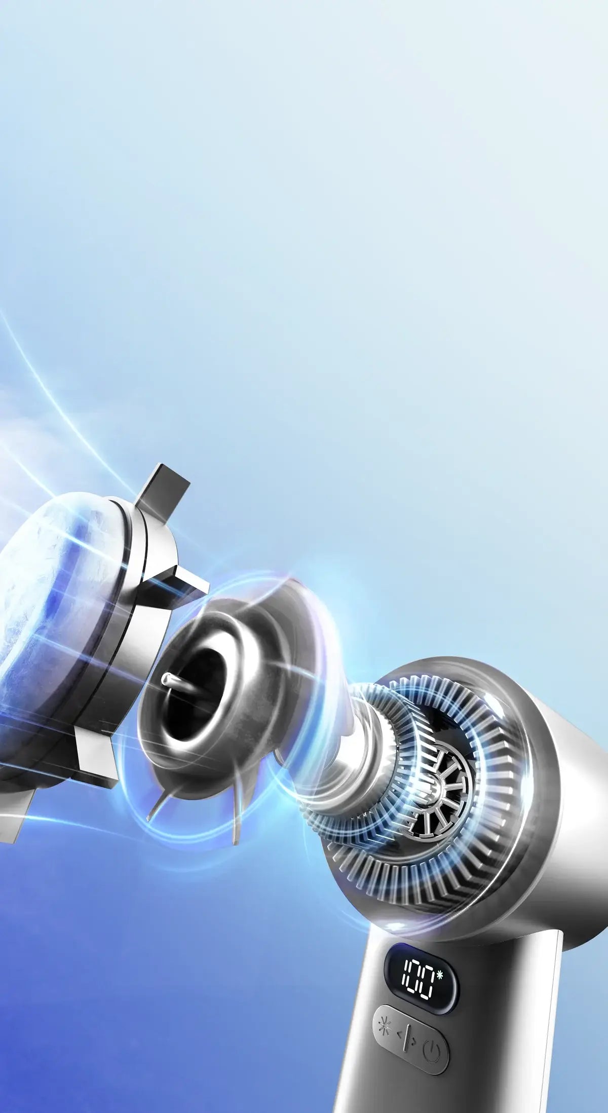 EVent Rechargeable Handheld Fan with Cooling Plate-Gray