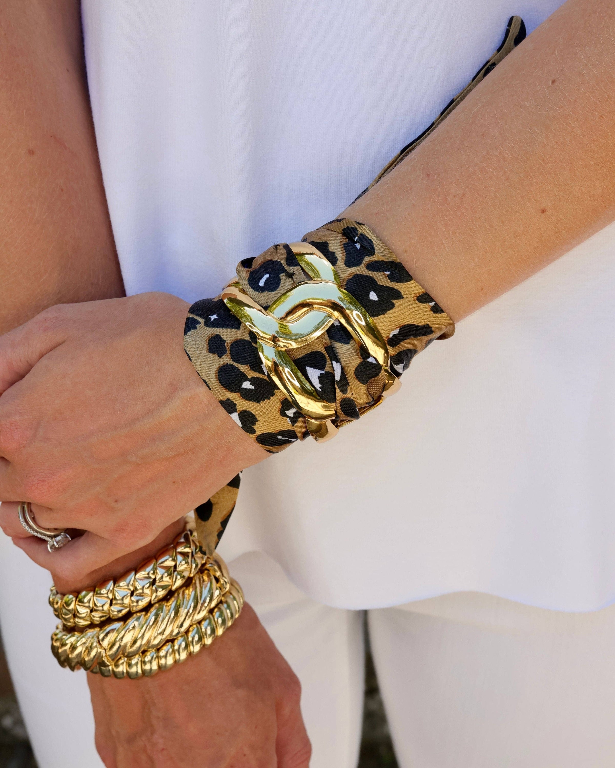 Sedgefield Scarf Bracelet-Leopard