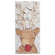 8" Reindeer textured block