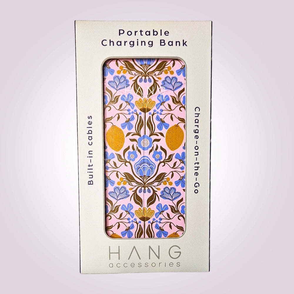 Portable Phone Charging Bank- Amalfi Lemon