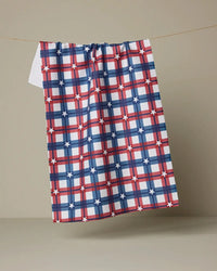 Assorted Red White And Blue Geometry Tea Towels