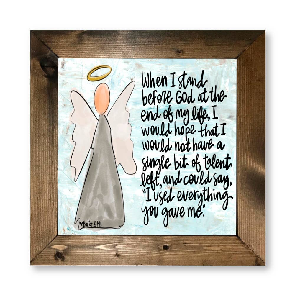 Stand Before God - Framed Art: 8" x 10"