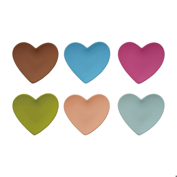 4-3/4"L x 4-1/2"W Stoneware Heart Shaped Dish