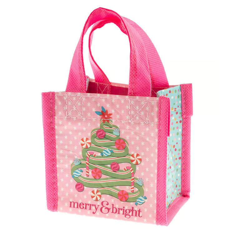 Merry And Bright Holiday Recycled Tiny Gift Bag