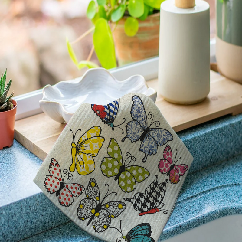 Lively Butterflies Swedish Cloth