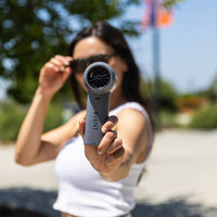 EVent Rechargeable Handheld Fan with Cooling Plate-Gray