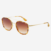 Weston Acetate Round Unisex Sunglasses : Brown Pearl