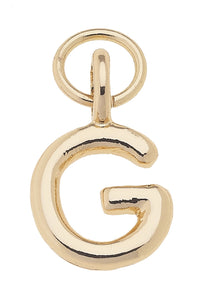 Initial Charms in Shiny Gold
