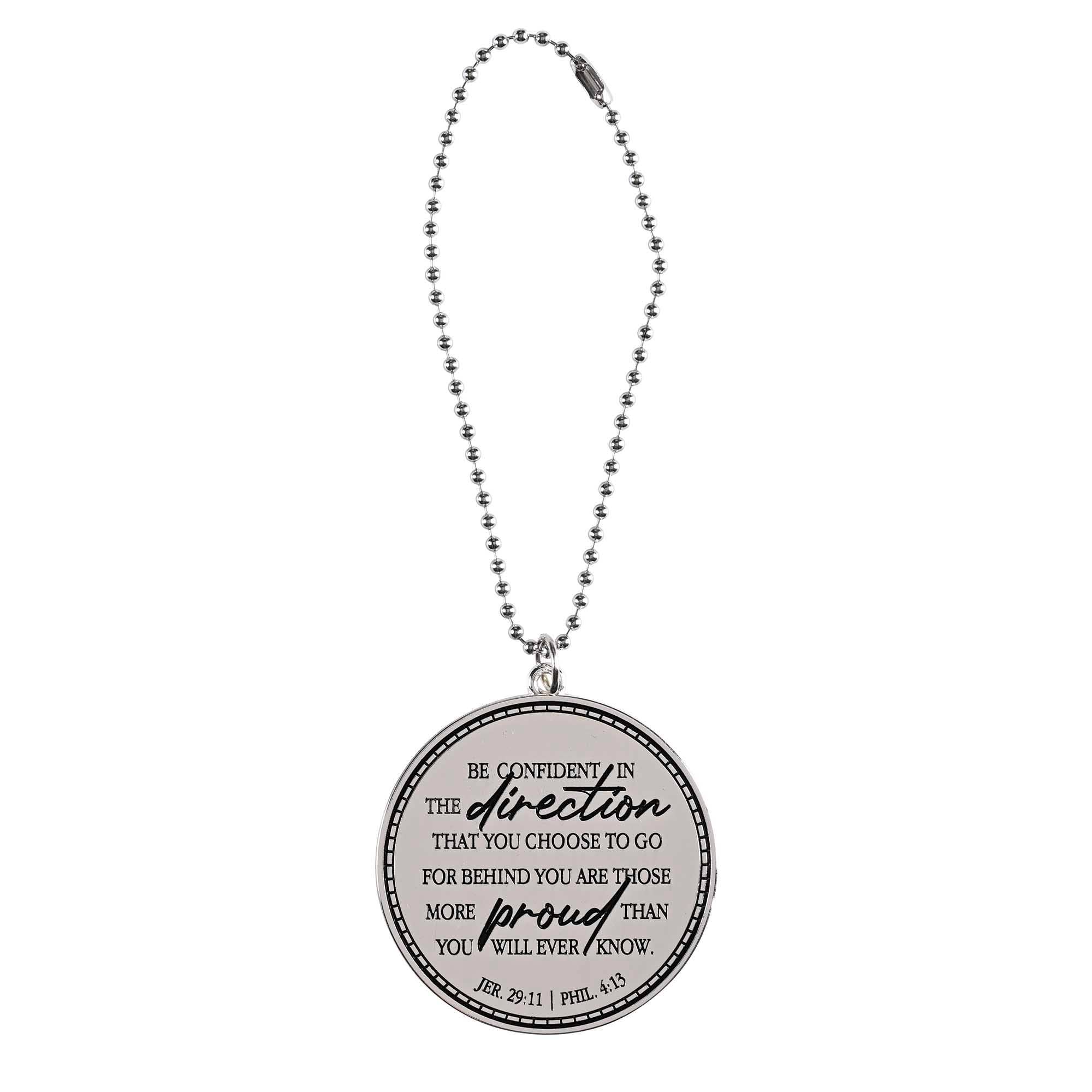 Auto Dangle Graduation Silver Compass