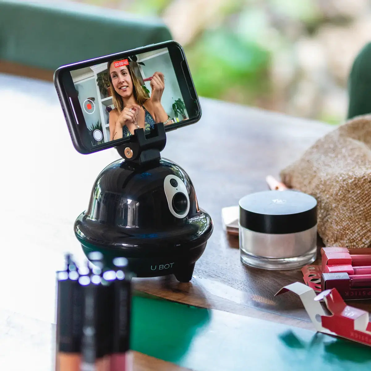 U BOT - Camera Bot with Smart Facial Recognition-Black