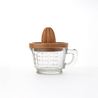 Wood Juicer with Glass Cup: Glass / Mango Wood