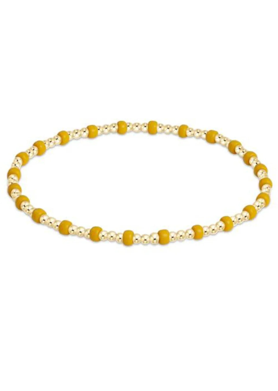 Gameday Hope Sincerity 2mm Bead Bracelet- Gold Yellow