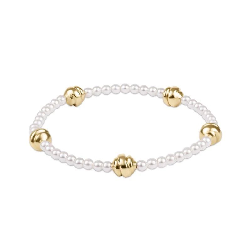 enewton Admire Small Gold 3mm Pearl Bracelet