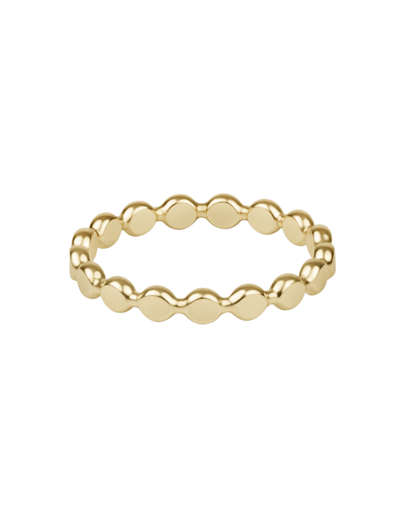 Classic Gold 2.5mm Beaded Disc Ring