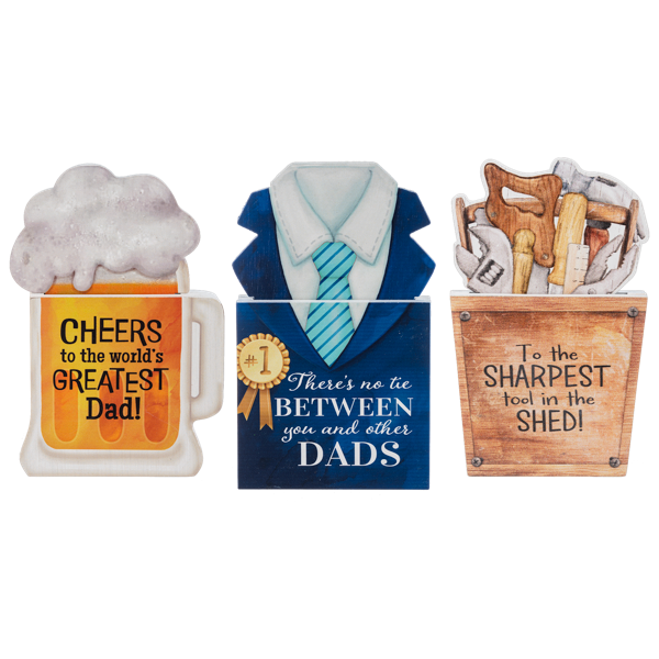 Hidden Message 2 pc Gift Card Holders For Dad