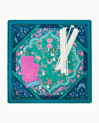 Esme blue, teal, and pink mahjong mat