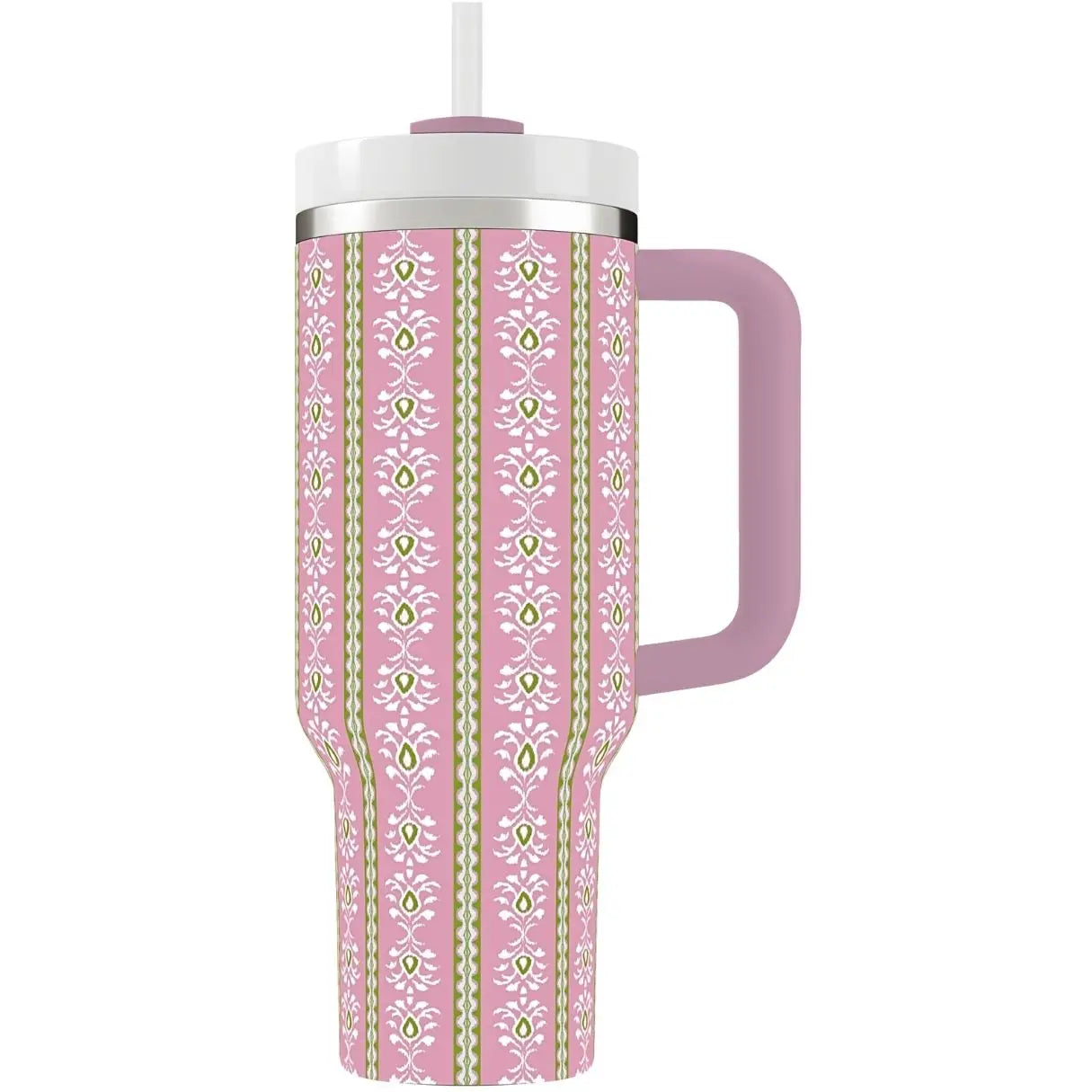 Rosemary Stripe Pink 40oz. Travel Tumbler