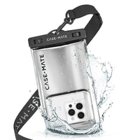 Case-Mate Waterproof Floating Phone Pouch: Silver Chrome