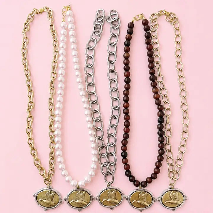 The Mixed Metal Signature Duck Necklace