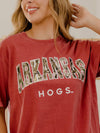 Arkansas Razorbacks Camo Filled Gault Cardinal CC Tee