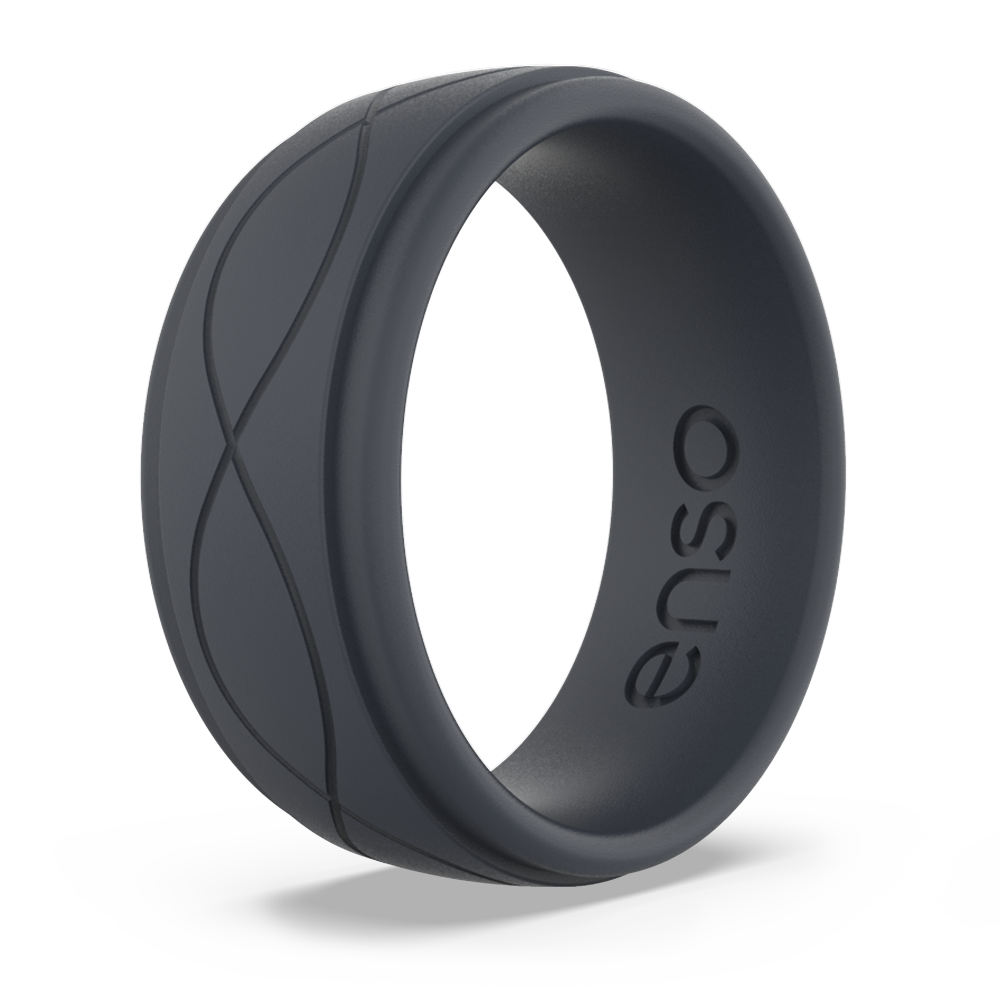 Men's Infinity Silicone Ring Slate