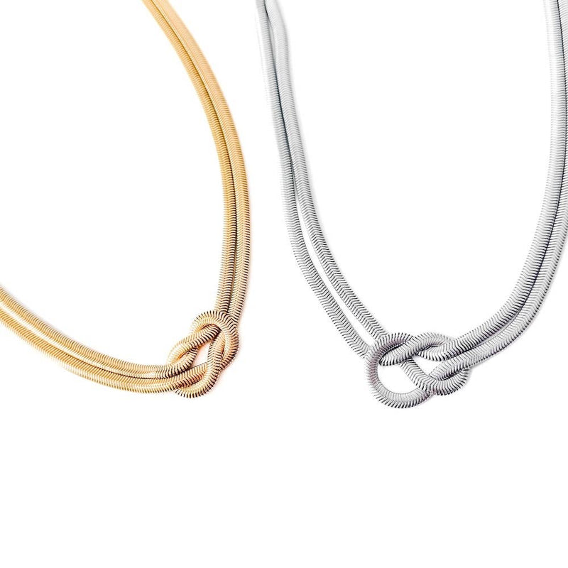 Talia Tied Necklace - WATERPROOF: Gold