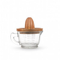 Wood Juicer with Glass Cup: Glass / Mango Wood