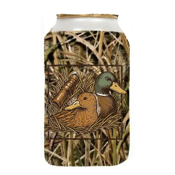 Camo Duck Can Cooler Sleeve Cover