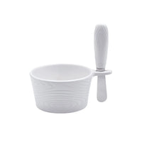 Dip Bowl With Spreader-Woodland White