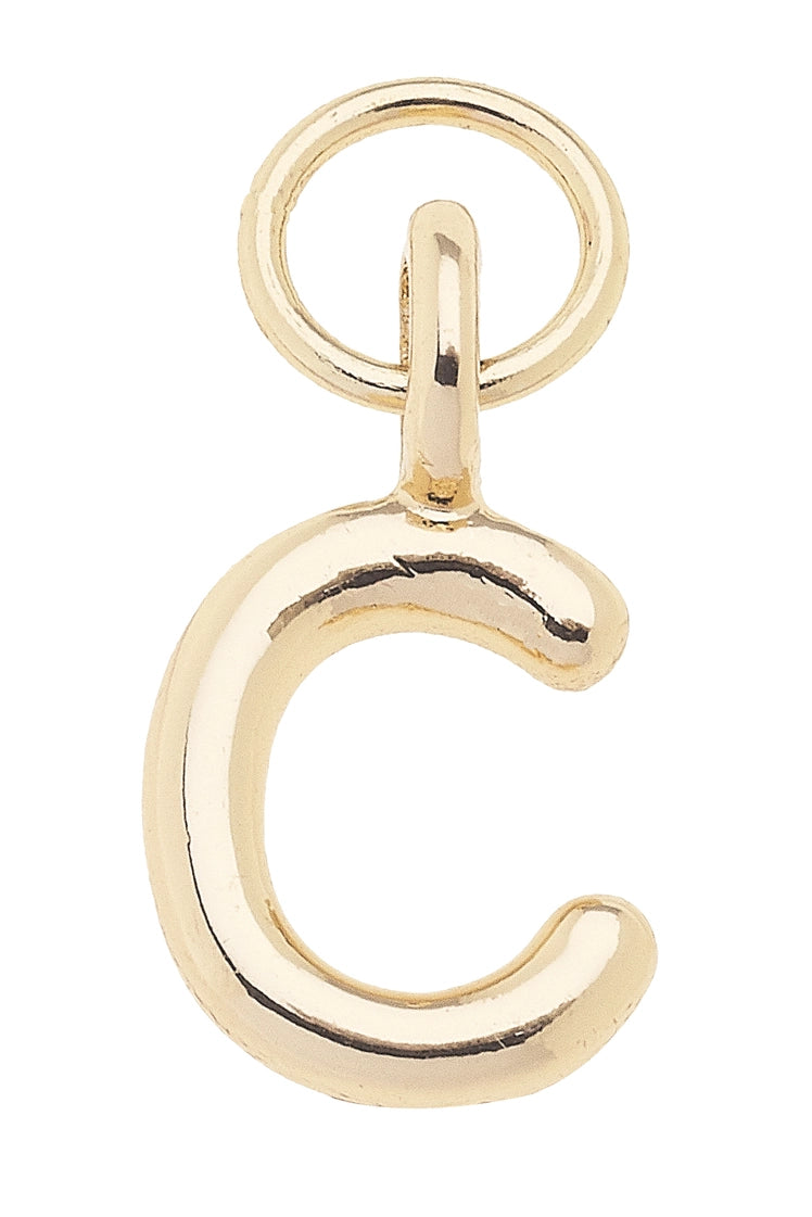 Initial Charms in Shiny Gold