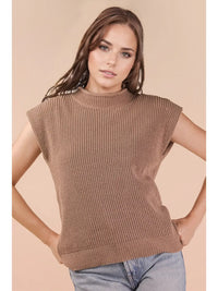 Oversized Soft Knit Sweater Vest Top