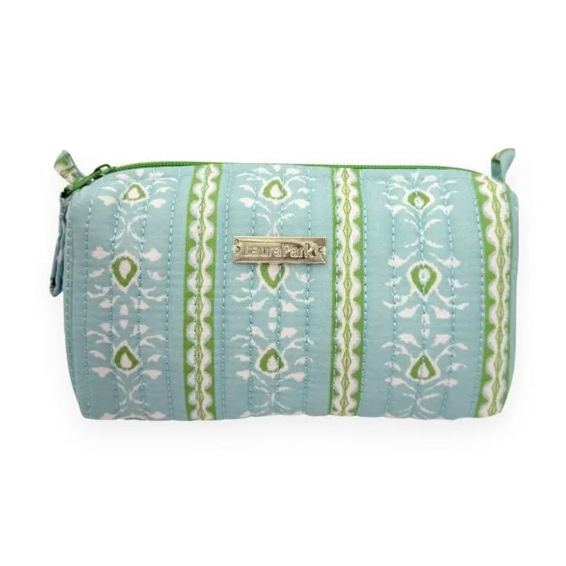 Rosemary Stripe Blue Signature Small Cosmetic Bag